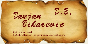 Damjan Bikarević vizit kartica